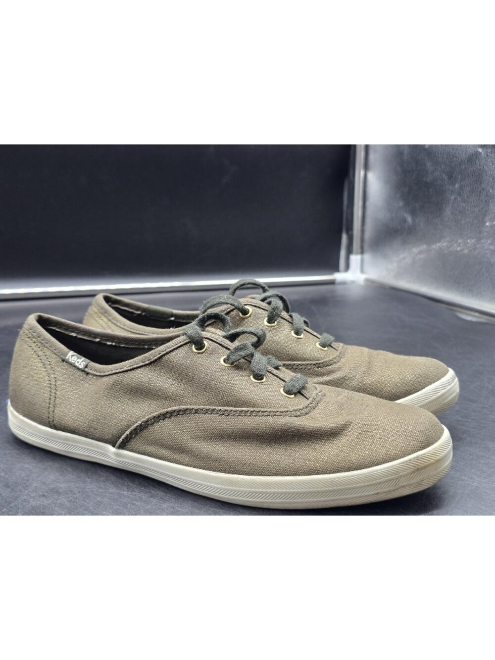 Keds Shoes Womens Size 7.5 Brown Canvas Low Top Sneakers Casual Walking WF55688M